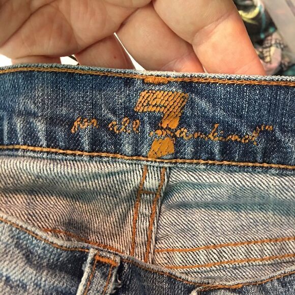 7 For all mankind retro bootcut zip up  jeans 26 - Picture 8 of 9